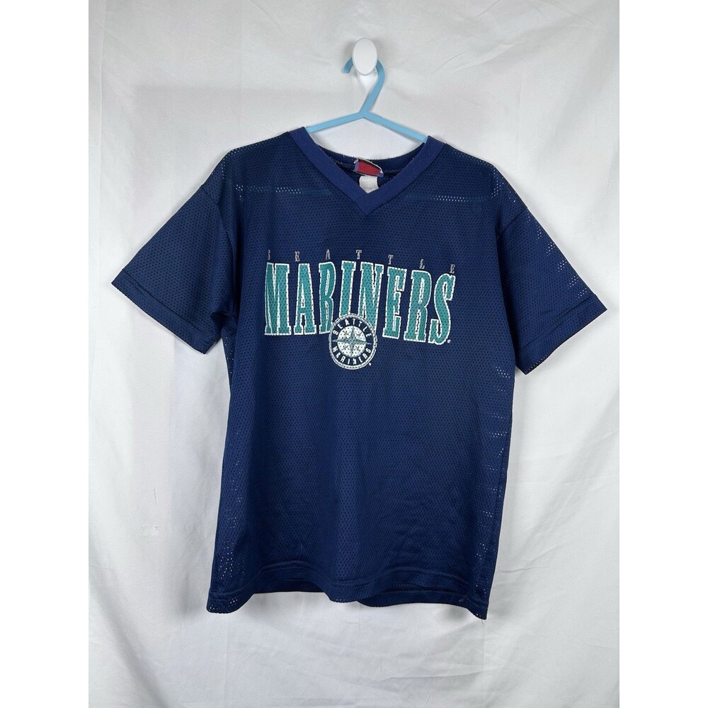 Vtg Ken Griffey Jr. Seattle Mariners MLB Baseball Mesh Jersey Kids Youth Large